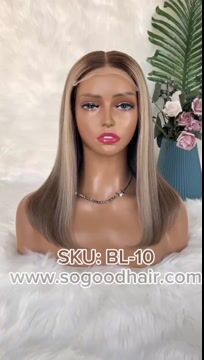 Moira | Luxurious Soft Wave Ash Blonde Bob Wig Raw Hair Wig
